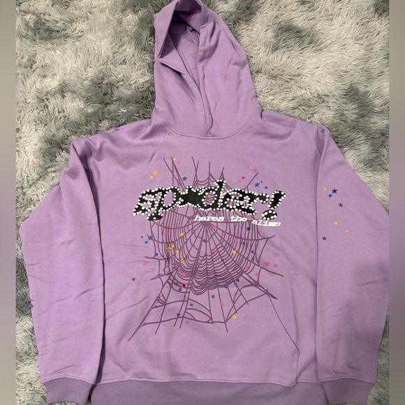 Sp5der Web Hoodie Açaí Young Thug Size Large - Picture 1 of 3